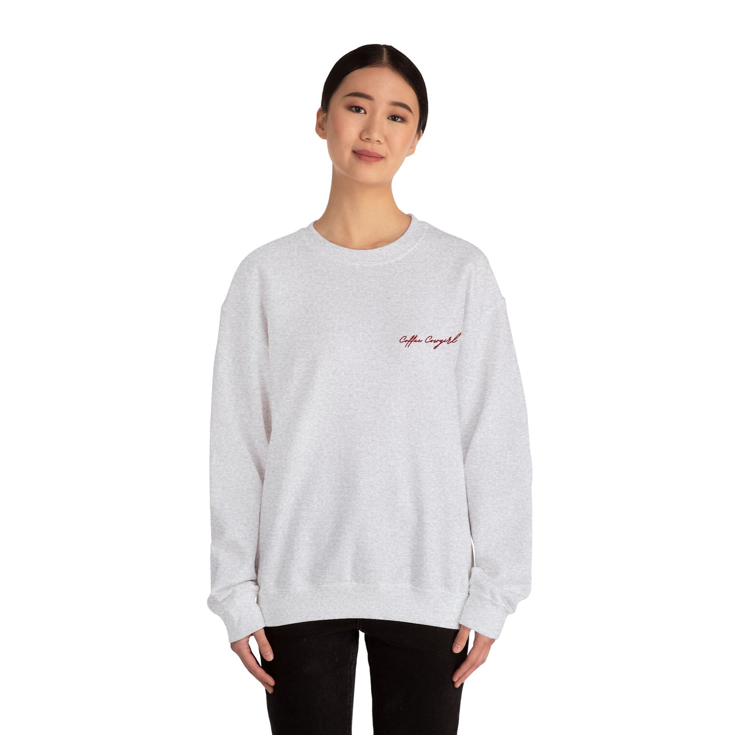 Embroidered Coffee Cowgirl Crewneck