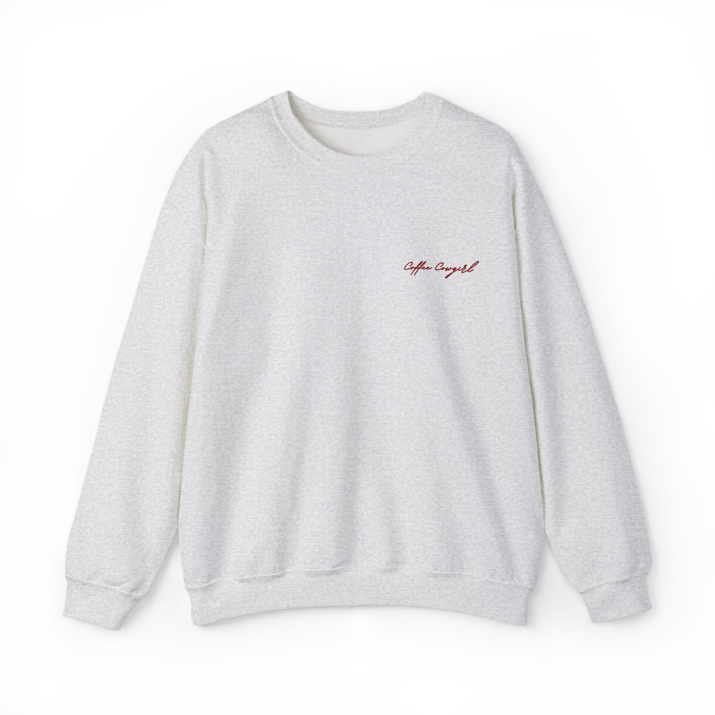 Embroidered Coffee Cowgirl Crewneck